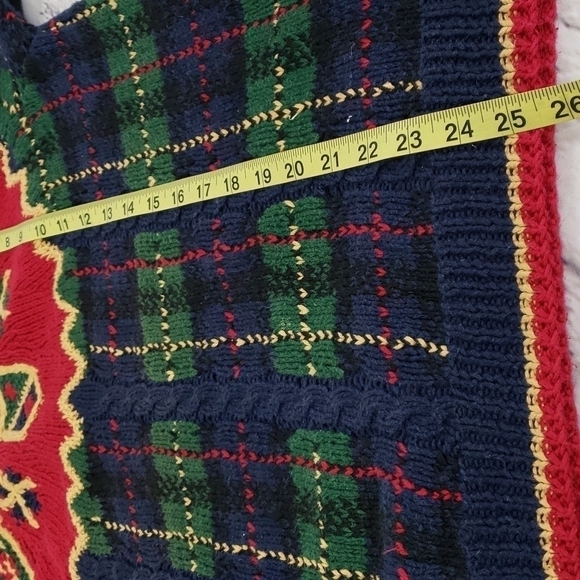 VINTAGE 80s Ashley Hand Knitted Ramie/ Cotton Winter Christmas Sweater EUC - Picture 8 of 12